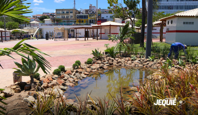 Prefeitura de Jequié inicia fase de conclusão das obras de requalificação da Praça Rui Barbosa